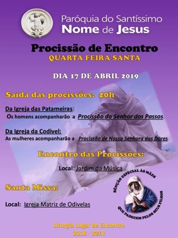 cartaz procissão do encontro 2019